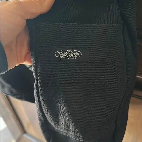 Lauren Moshi Black and White Tote with Bow - Picture 2 of 6